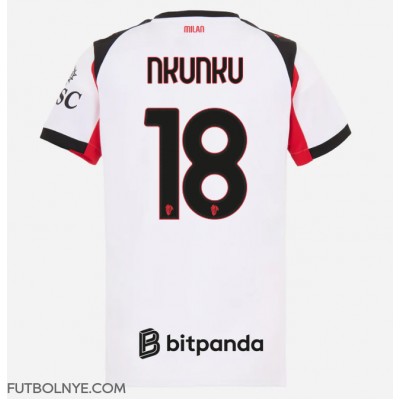 Camiseta AC Milan Christopher Nkunku #18 Visitante Equipación para mujer 2025-26 manga corta Camiseta AC Milan Christopher Nkunku #18 Visitante Equipación para mujer 2025-26 manga corta